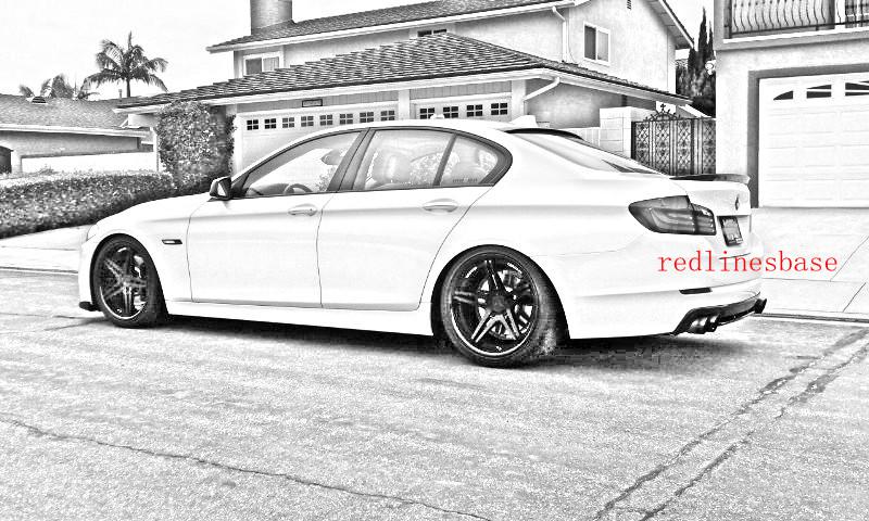 Bmw carbon fiber f10 4d trunk / roof spoiler rear performance p type 08+