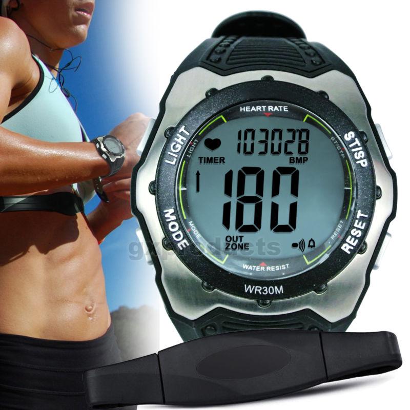 Fitness watch heart rate monitor 30m water resistant  240bpm calories counter