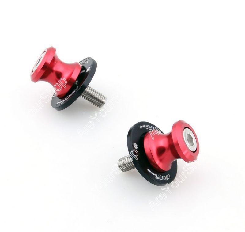 8mm swingarm sliders spools suzuki b-king bking all year 2008-2012 red