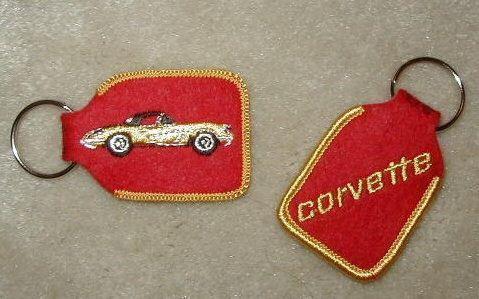 Corvette key fob 58-60 old new embossed corvette