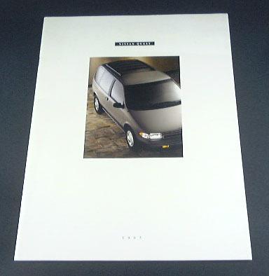 1993 93 nissan quest minivan van brochure gxe xe