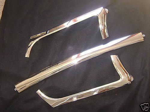 64 65 66 67 corvette ext stainless windshield moldings