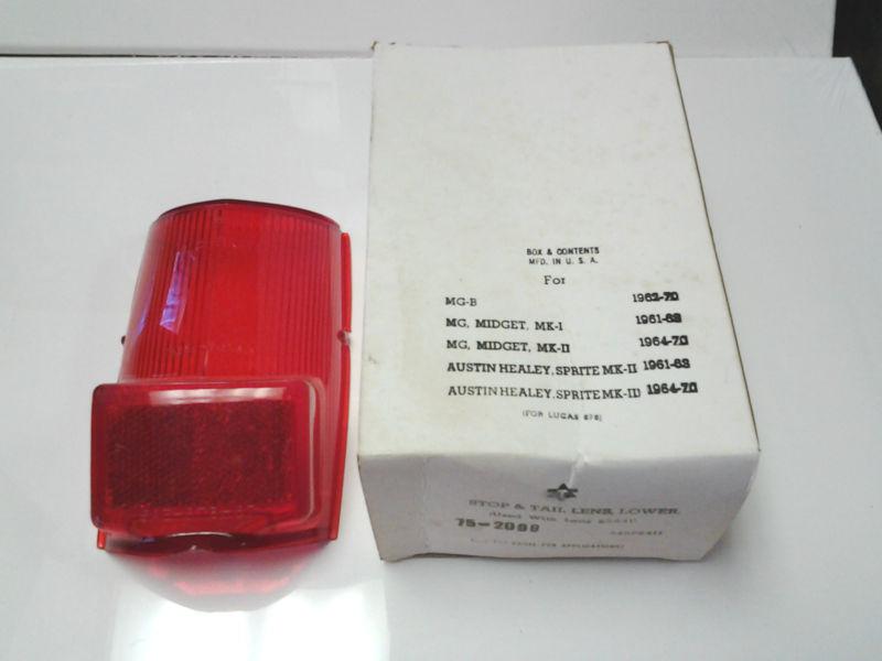 Mg midget stop and tail lens lower light cover austin healey sprite new in box