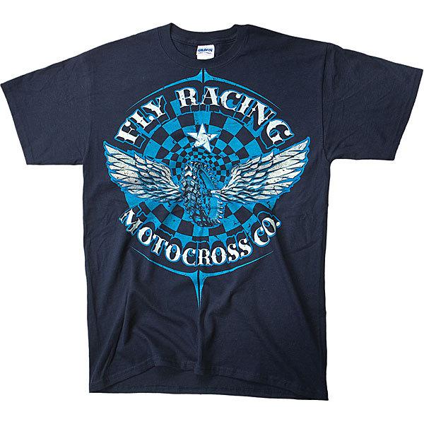 Fly racing flywheel t-shirt navy (mens sm / small)