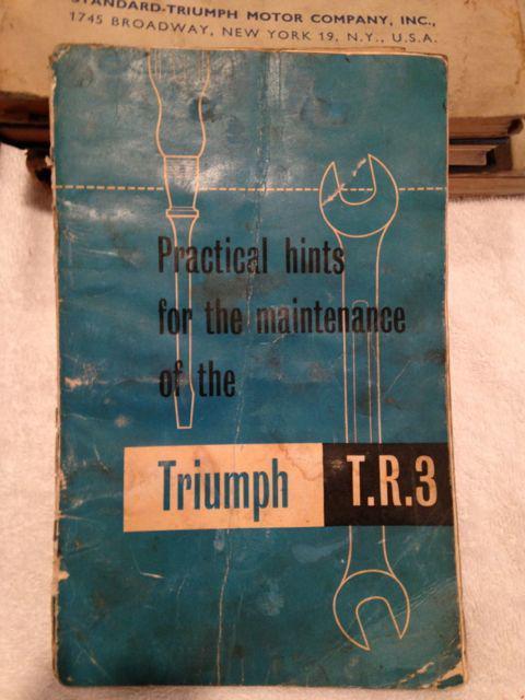 Triumph t.r.3 practical hints for the maintenance of....