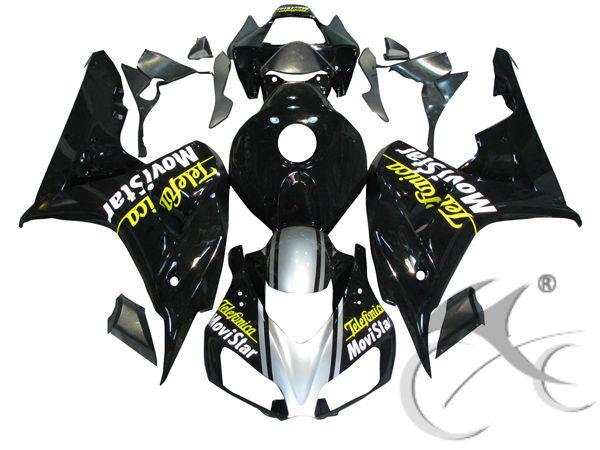 Injection fairing body work for honda cbr1000rr cbr1000 2006-2007 black silver