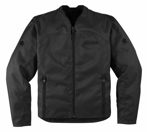 New icon device adult textile jacket, stealth black, large/lg