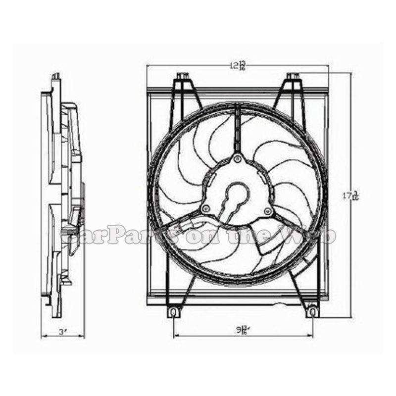 New fits 2004-2009  kia spectra spectra5 2.0l condenser cooling fan assembly