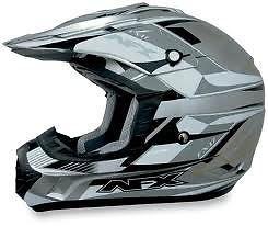 New afx fx-17 atv/motocross/offroad helmet, silver multi, 3xl/xxxl