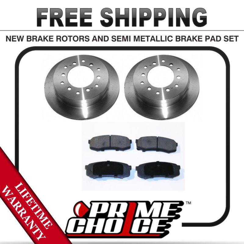 Rear kit (2) brake rotors and (1 set) premium brake pads with lifetime warranty