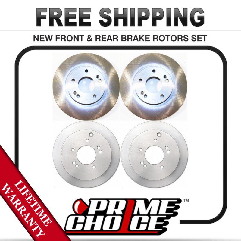 Set (4) new front and rear brake disc rotors with lifetime warranty