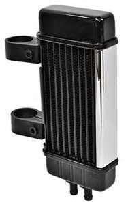 Jagg wideline 10 tube chrome vertical oil cooler, st, fxrd/wg, fl's    0713-0098