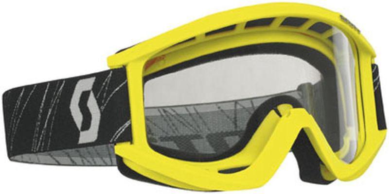 New scott recoil xi w/ clear standard lens adult goggles, yellow, one size