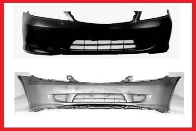 04 05 honda civic front bumper cover, primed, coupe/sedan