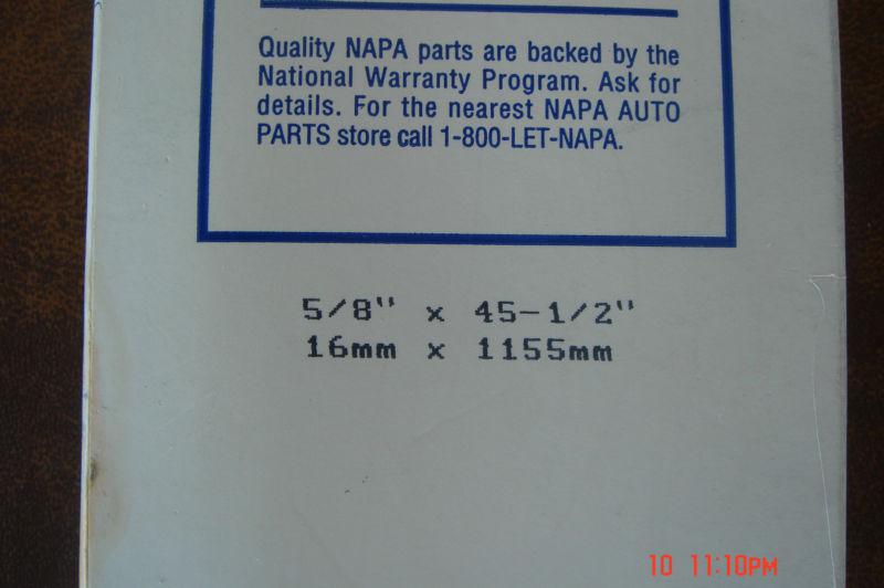 Nos napa 25 20412 belt  heavy duty truck offroad equipment bus 41.57"l   .625w