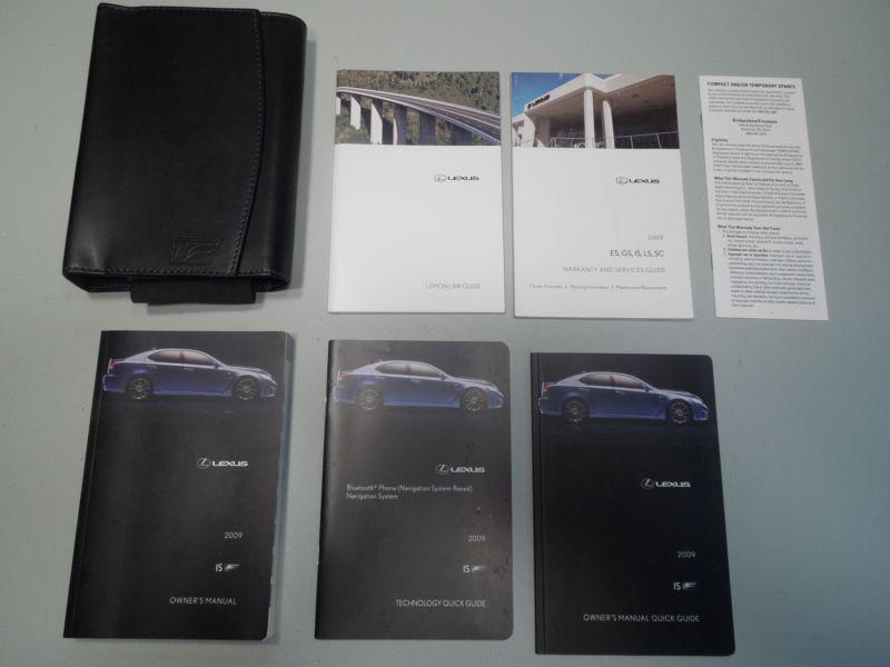 2009 lexus is f owners manual set with navigation and case excellent