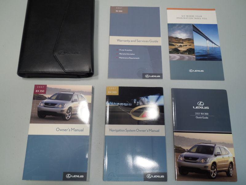 Purchase 2007 LEXUS RX 350 OWNERS MANUAL SET WITH NAVIGATION AND CASE