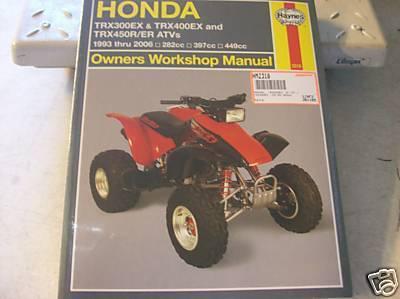 Honda trx 400ex, 300ex,450r,450er repair,service manual