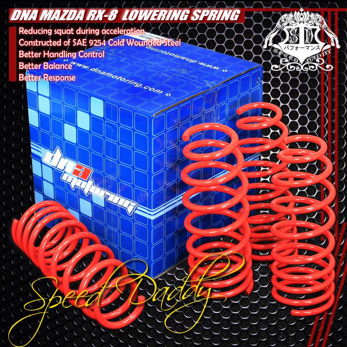 1.75" drop suspension racing lowering spring springs 03-10 mazda rx-8 rx8 red