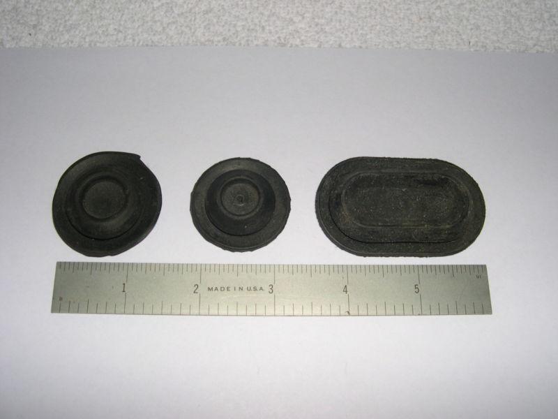 Nos 1960's 1970's ford lincoln mercury car truck floor trunk rubber plug lot (3)