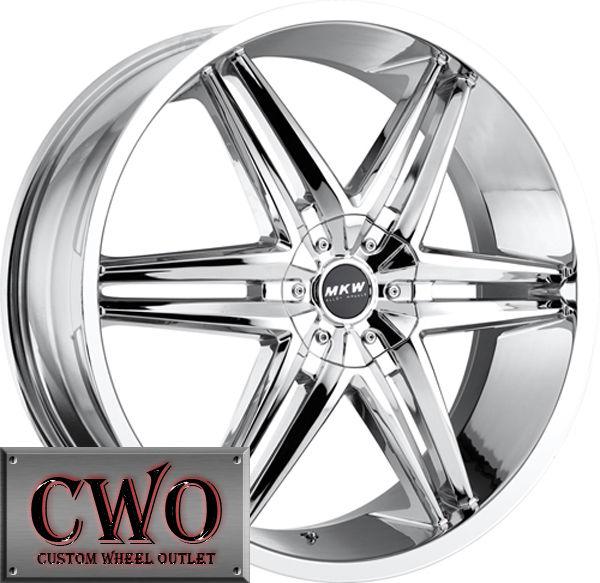 22 chrome mkw m106 wheels rims 5x112/5x114.3 5 lug mercedes audi honda nissan