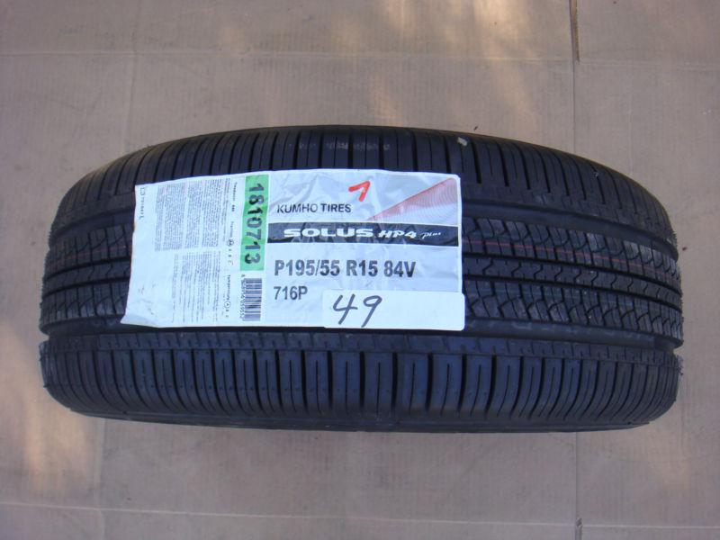 195/55/15 new kumho solus hp4 plus v-rated tire 195/55r15 1955515 **ships free**