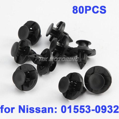 80pcs x plastic rivet fastener bumper mud flaps push clips for nissan infiniti