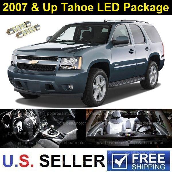 2007-2013 chevy suburban tahoe ls lt ltz interior led lights package 8pcs white