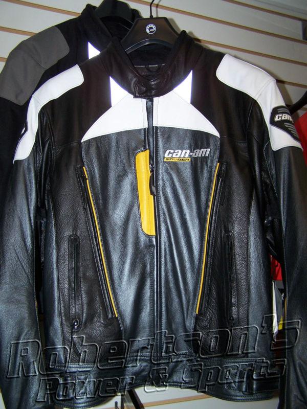 Brp spyder can-am mens medium leather jacket motorcycle, roadster brp, can am