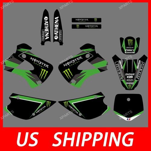 Graphics backgrounds decals for kawasaki kx85 kx100 2004 05 06 07 08 09 10 11 12