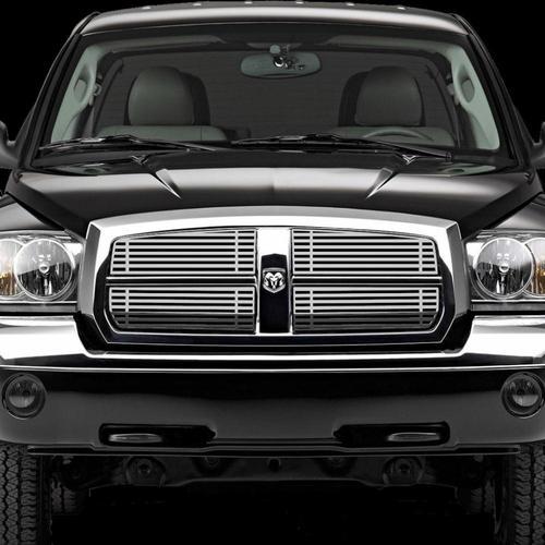 Dodge dakota 05-07 horizontal billet polished stainless truck grill add-on