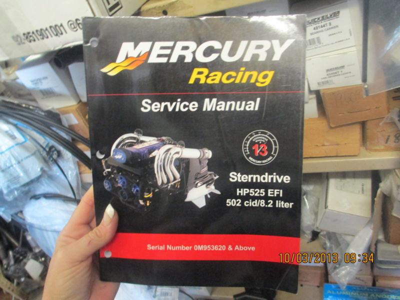 Mercruiser racing 525 efi svc manual oem original 90-8m8000085