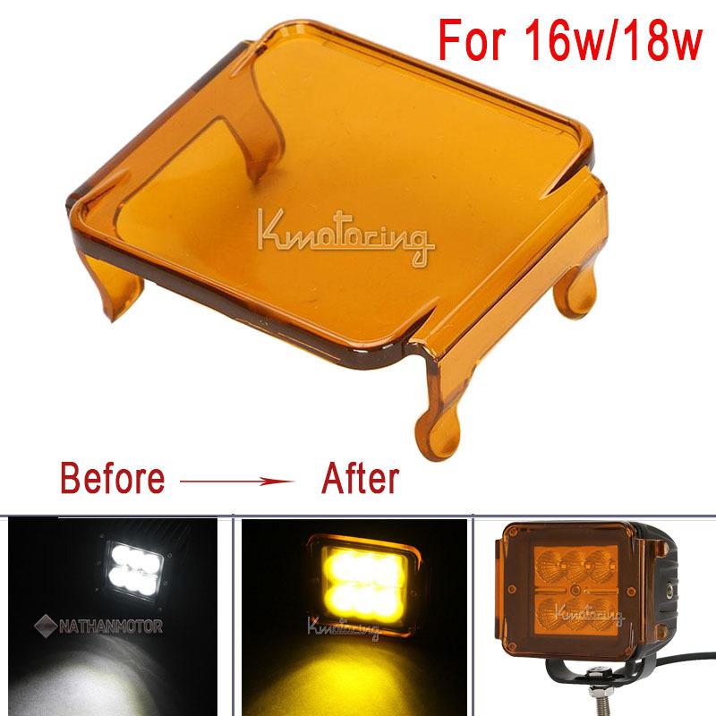 One led work light offroad driving amber protective lens cover for 16w 18w new