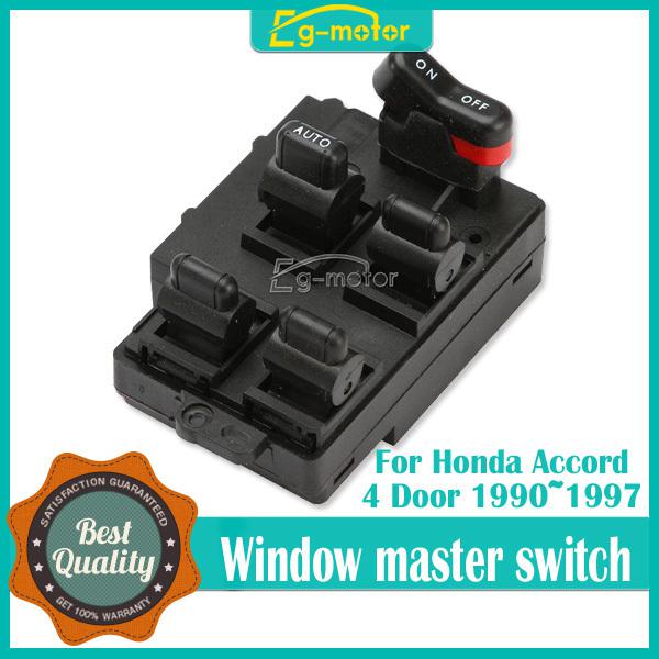 Front master power window switch driver side left for 90-97 accord 4 door sedan