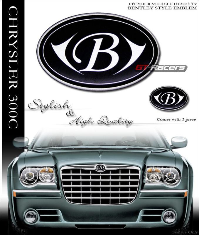 Luxury wing b style front hood grill grille emblem 2005-2010 chrysler 300 300c