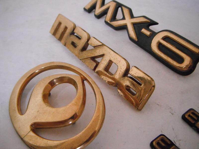 M edition mazda mx-6 mx6 gold badges emblem oem (rare!) 1996 (fits: mx6 93-97)