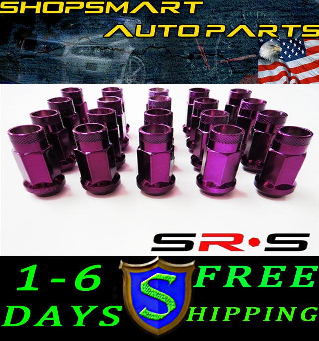 Srs 12x1.25 purple steel tuner lug nut set 20 nissan subaru infiniti g35 350z 