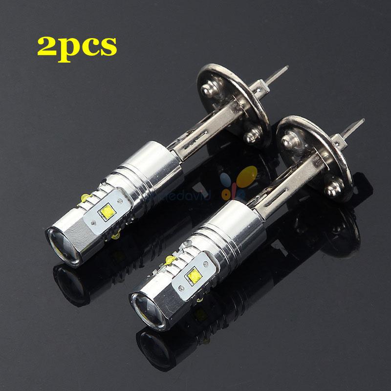 2x 25w h1 high power cree led bulbs fog driving lamp drl daytime running light