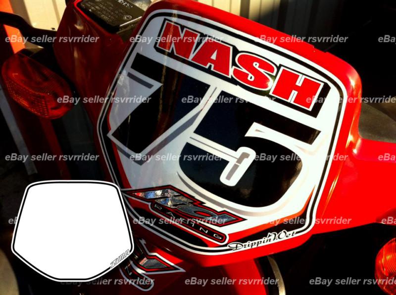 Front numberplate decal sticker fits yamaha zuma 50 pit bike