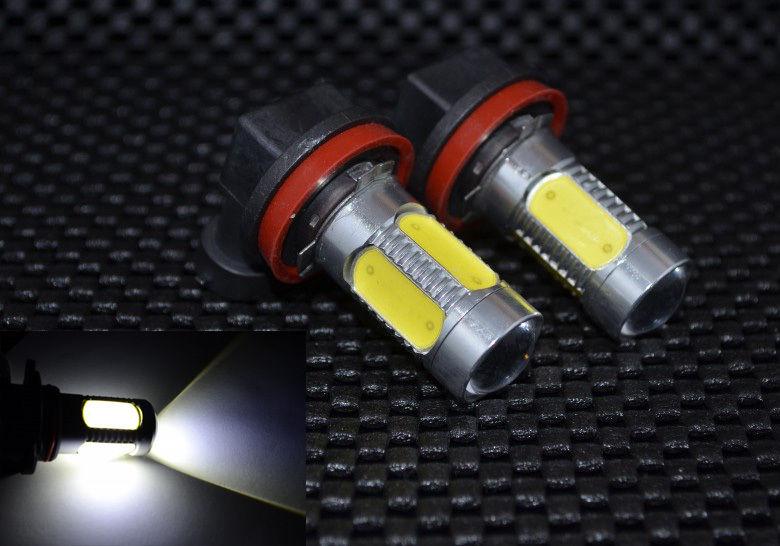 2pcs 11w h10 9140 9145 smd hight output led lamp bulb white day time fog light