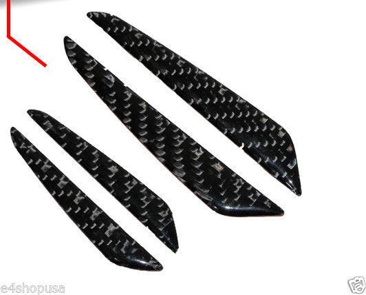 4 pcs carbon fiber jdm style side door edge protection guard trim sticker strips