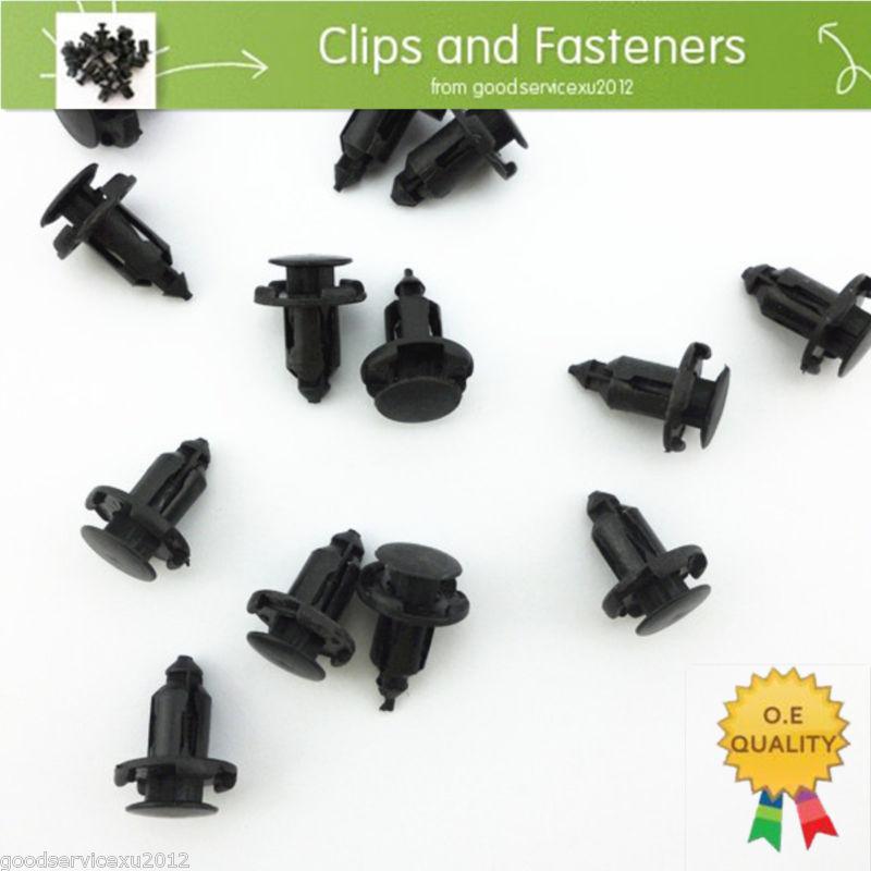 20 pcs plastic rivet fastener fender retainer push clips mr200300 9mm for honda