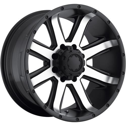 20x10 machined black ultra crusher (195) wheels 8x180 +0 lifted chevrolet