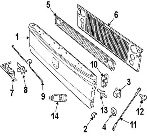 Mopar oem 68105727ab tail gate