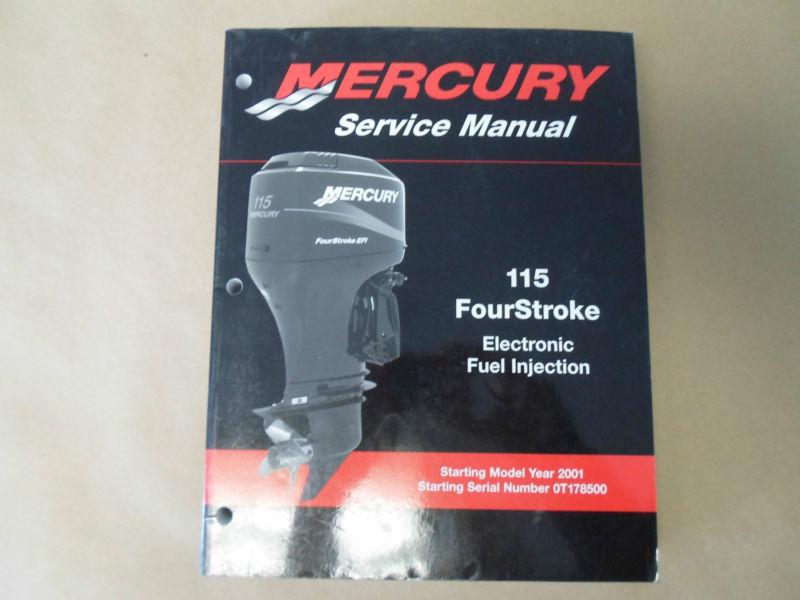 2001 2002 2003 mercury 115 fourstroke efi service manual 90-881980r2 new oem 