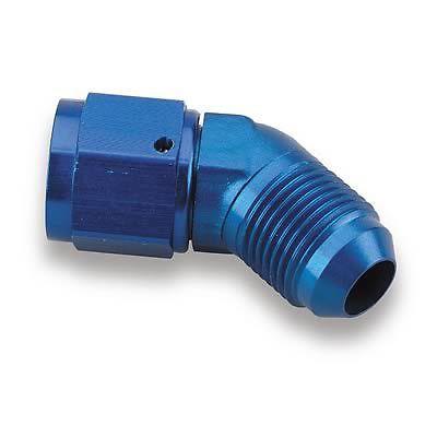 Earl's 924108erl fitting coupler 45 deg female -8 an to male -8 an blue ea