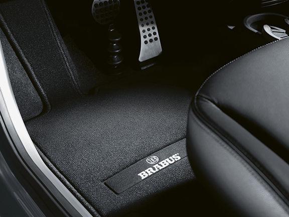 New genuine smart car brabus velour black carpeted floor mats + 1 year warranty