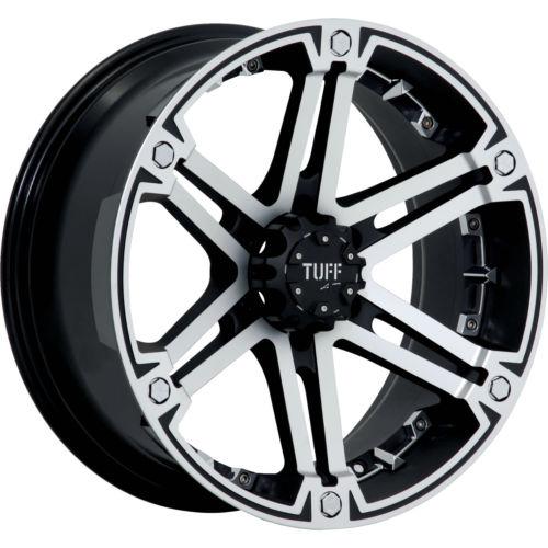 17x8 machined black tuff t01 wheels 5x4.5 5x5 +10 dodge charger plymouth