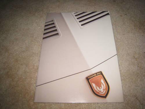 1989 pontiac trans am 20th anniversay turbo firebird sales brochure literature