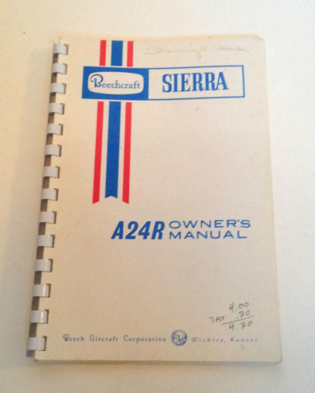Original beech a24r sierra owner's manual